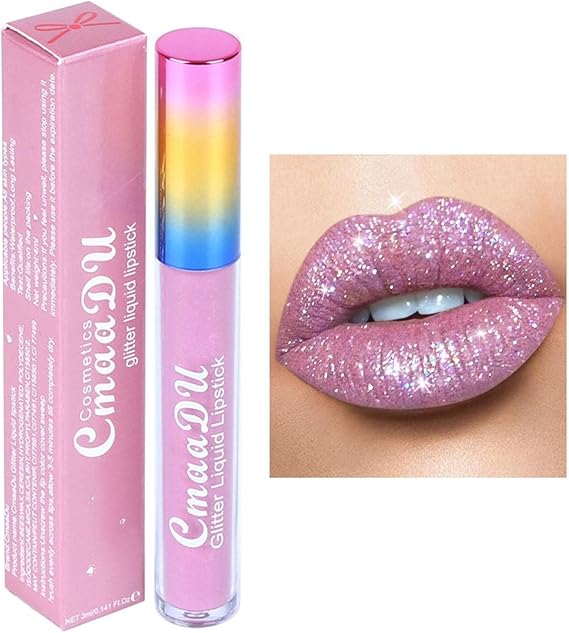 Amazon リップグロス グリッター ラメ メタリック リップ 口紅 人気 ティントリップ おしゃれ 色持ち リップグロス メイクアップ リップティント 携帯便利 恋する唇 可愛い ナチュラル 長持ち レッド 赤 韓国 風 高発色 リップスティック マスク つかない 落ちない 口紅
