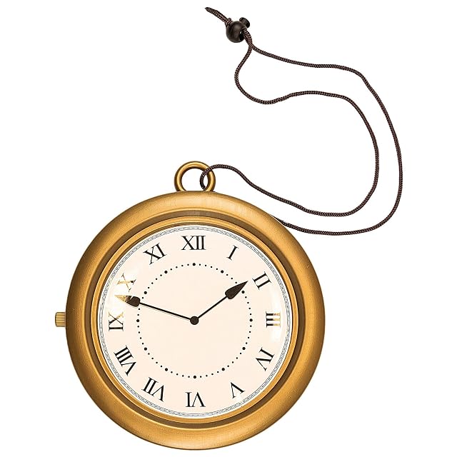 Foto 2 de 5 de W WIDMANN MILANO Party Fashion - Collar con colgante grande en forma de reloj de 20 cm, cadena retro…