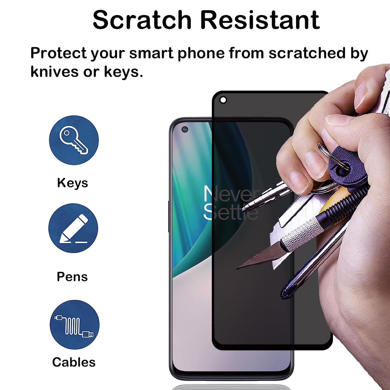 AOKUMA [2 Pezzi] Vetro Temperato Per Oneplus N10 5G – Durezza 9H, Anti Graffio E Anti Impronta - 2