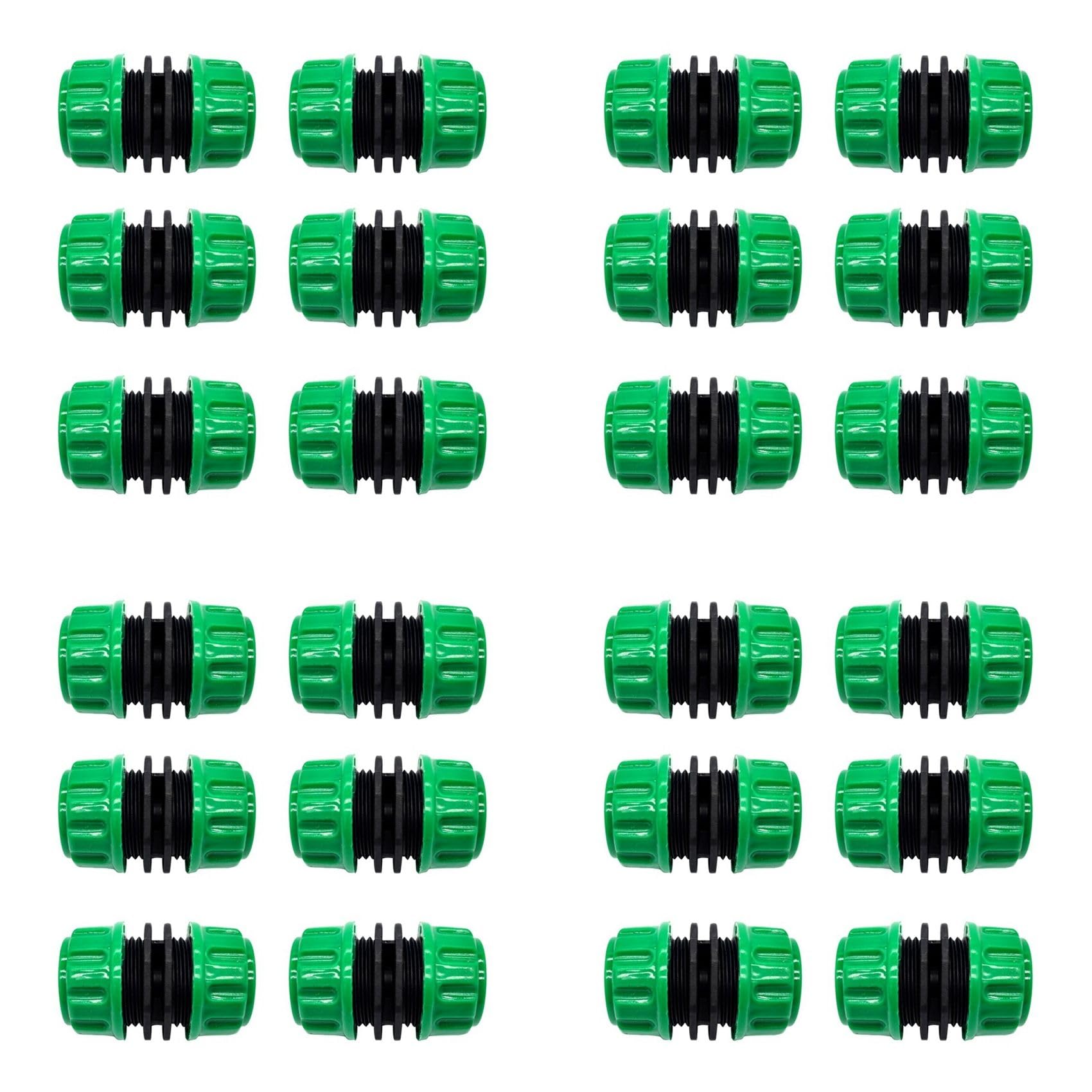 Jnchdghwa Green 24Pcs Hose Repair Connector Extender For Join 1/2 Inch Garden Hose Pipe Quick Repair Connection Garden Hose Joiner