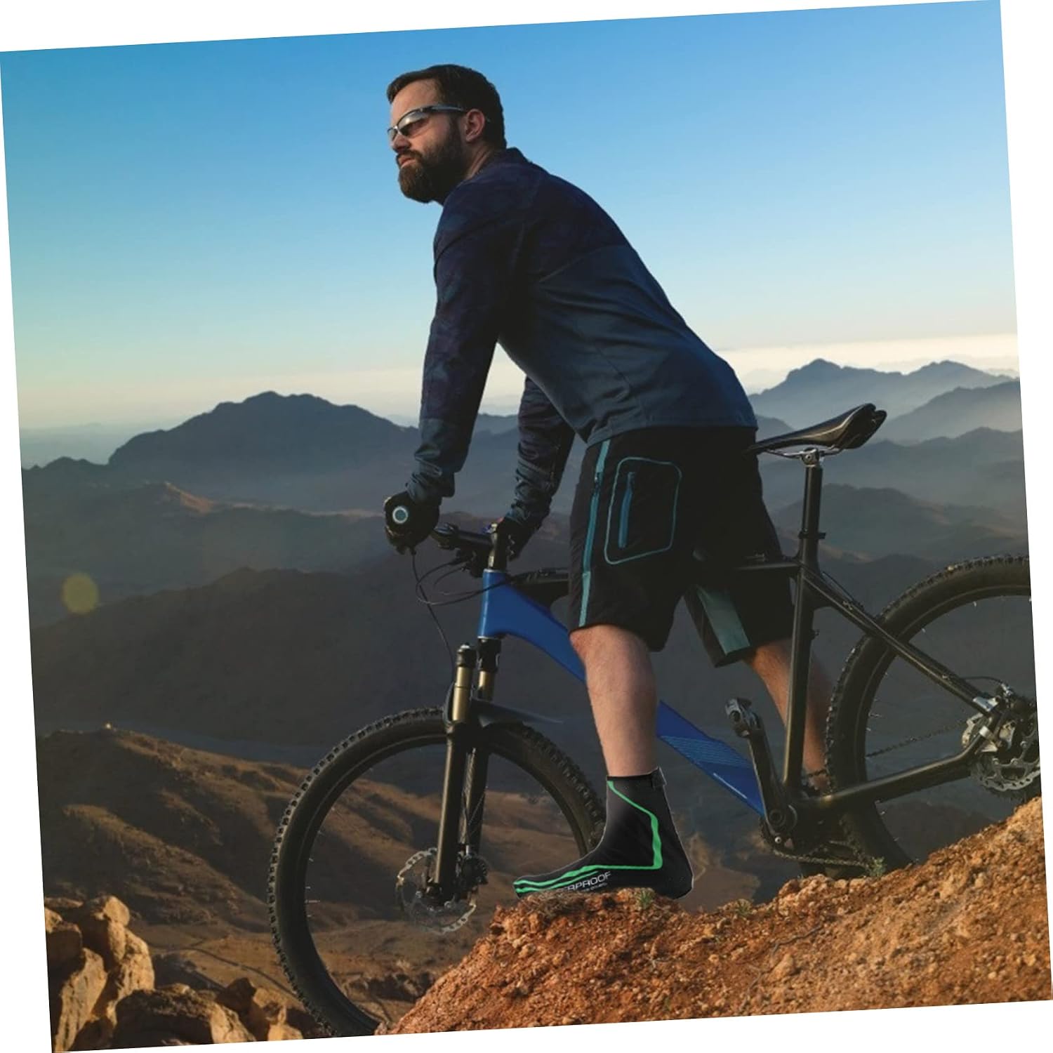 KOMBIUDA Winter Warm Neoprene Bike Overshoes Windproof Cycling Shoes Covers for Men Women