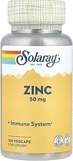 Solaray Zinc Amino Acid Chelate 50 mg VCapsules, 100 Count