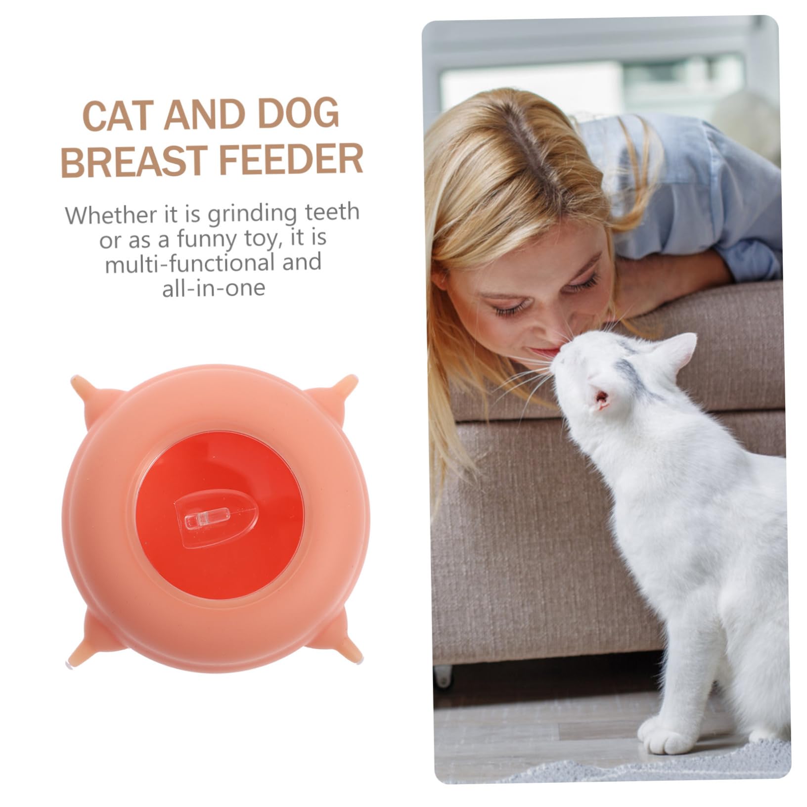 Biberon per Allattamento per Cuccioli e Gattini, in Silicone Rosa, Leggero e Riutilizzabile, Facile da Pulire, per Piccoli Animali | Mangiatoia per Cuccioli, Facile da Riporre, Accessorio per Animali Domestici, per Gattino