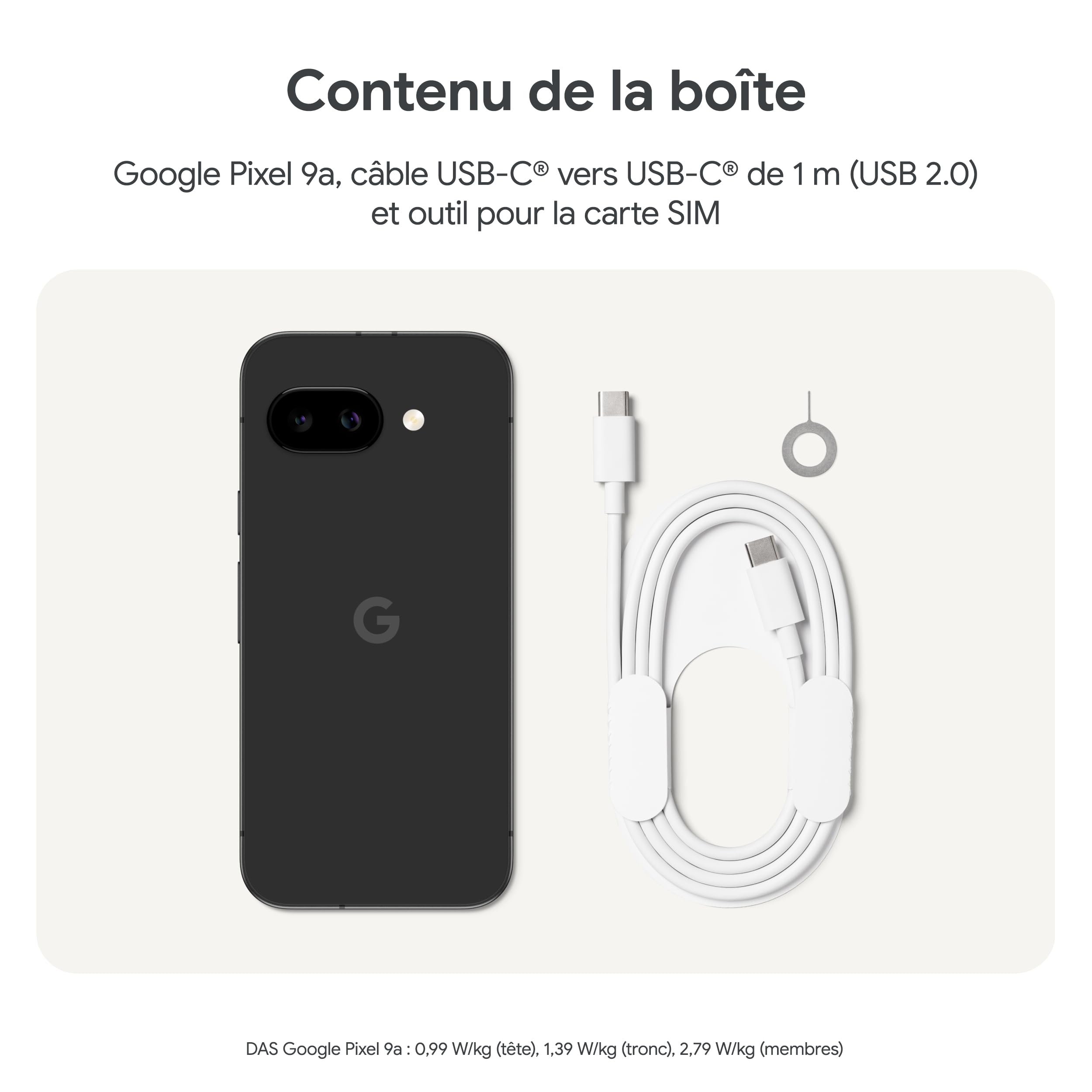 Google Pixel 9a – Smartphone Android débloqué avec Appareil Photo