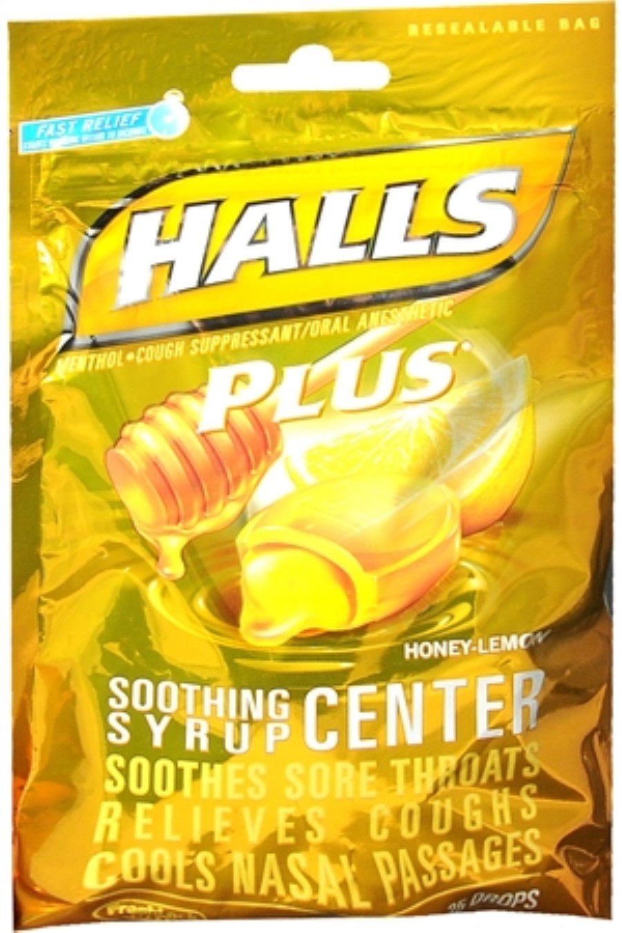 HallsPlus Drops Honey-Lemon 25 Each (Pack of 8)