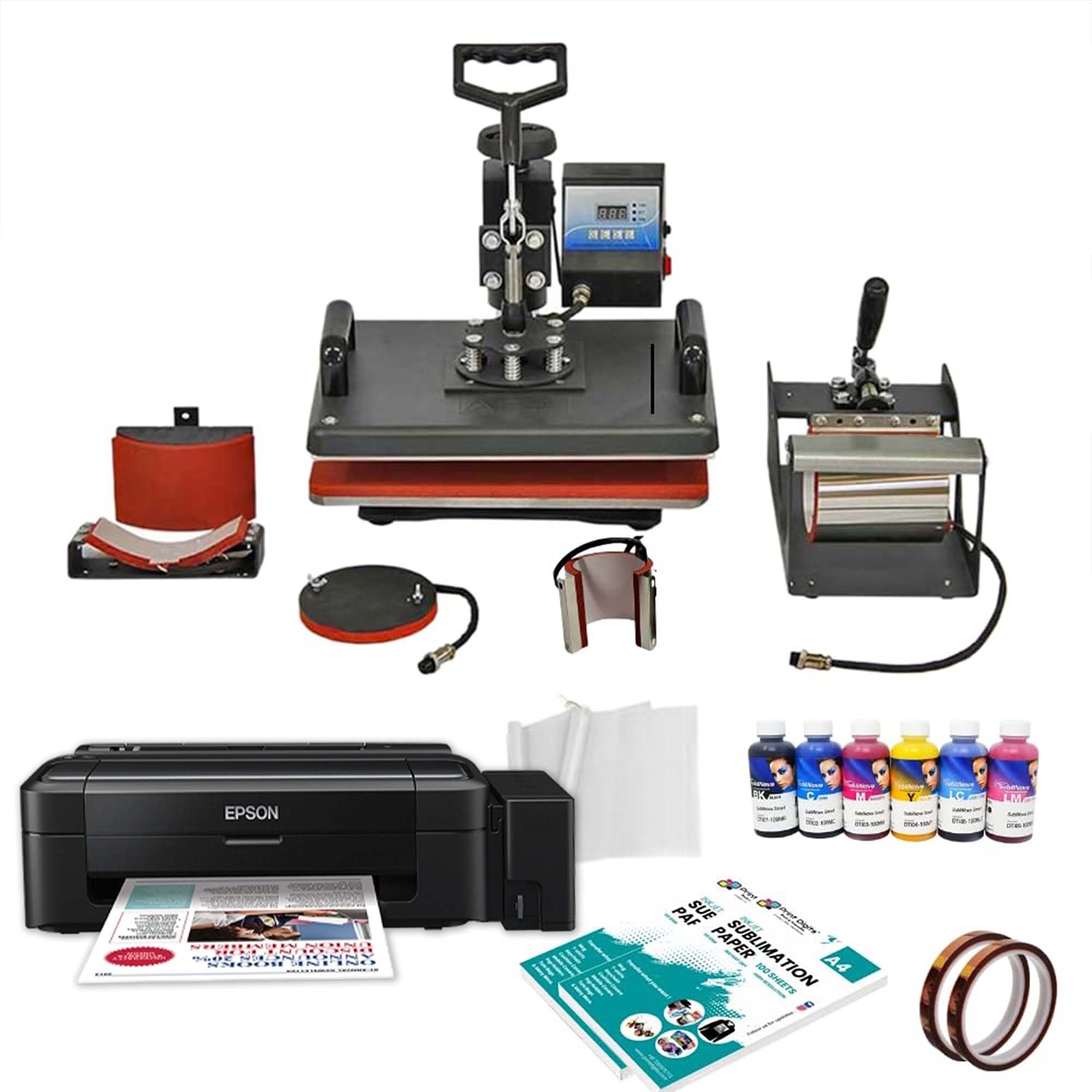Print Digits| 5 in 1 Combo| Heavy Duty Machine Sublimation Printing Machine Full Setup with Printer-image-36
