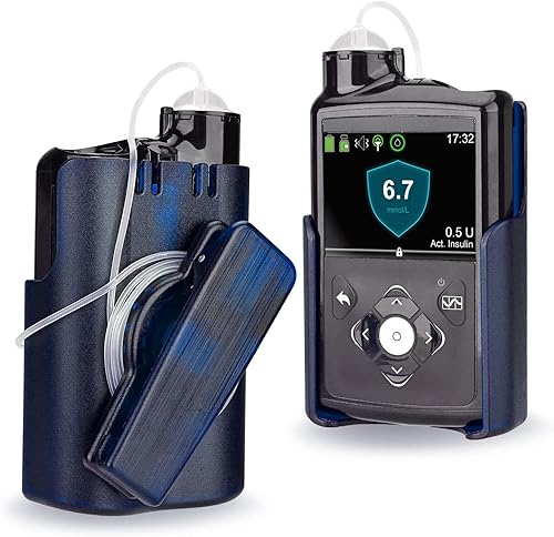 Miniatura 1 de Healvaluefit Soporte para bomba de insulina giratorio de 360 caja de bomba de insulina con clip para Medtronic MiniMed 630G 640G 670G 770G 780G clip