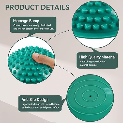 Miniatura 7 de Bola de masaje de pies, semiredonda de PVC con pinchos para pies, terapia de equilibrio, cúpula de punto de activación, rodillo de masaje de pies