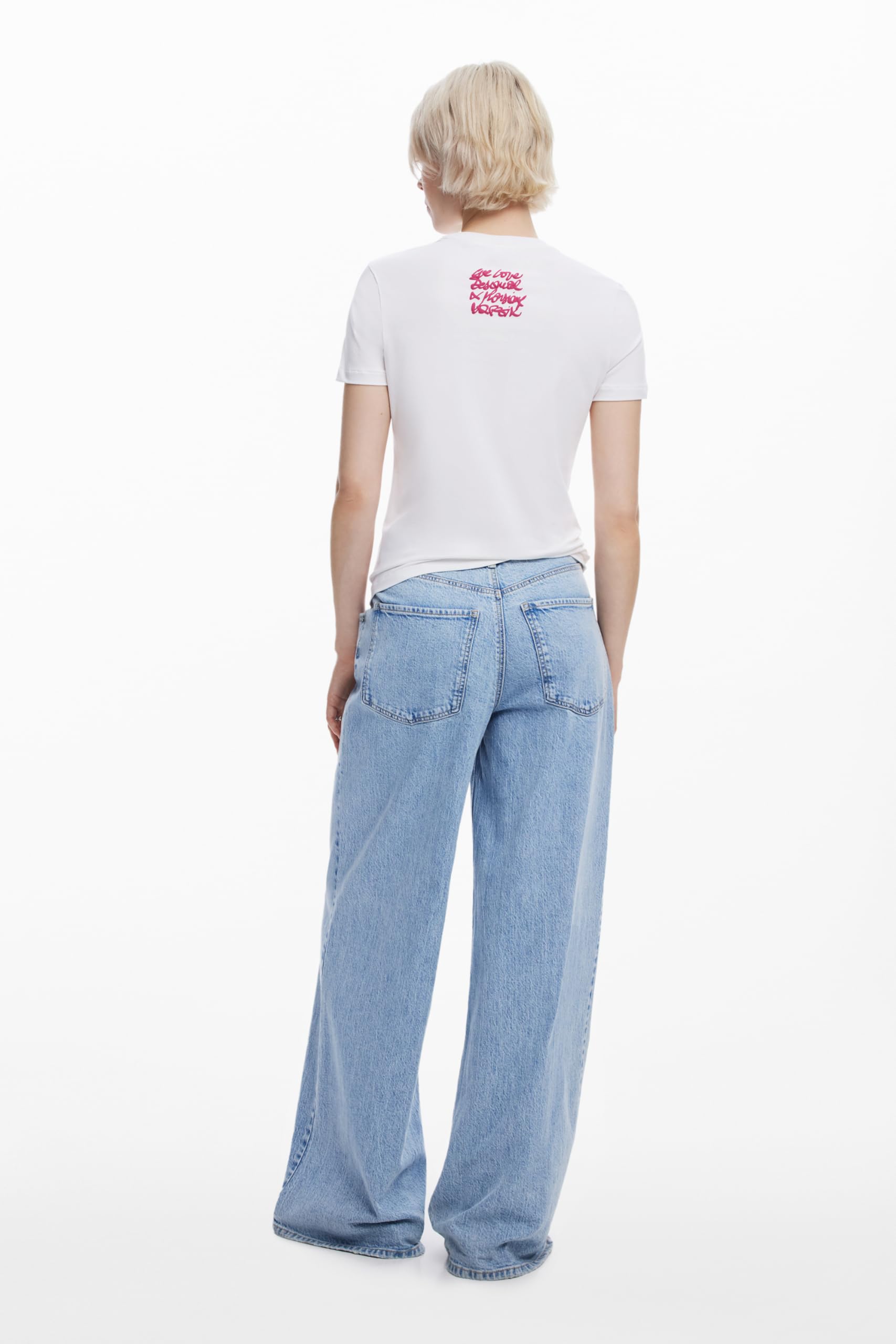 Desigual Damen 25swtk48 T-Shirt, Weiß, S EU – Ansicht 2