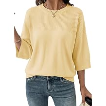 Dokotoo Womens Half Sleeve Sweaters Cropped Fall 2026 Summer Knit Tops