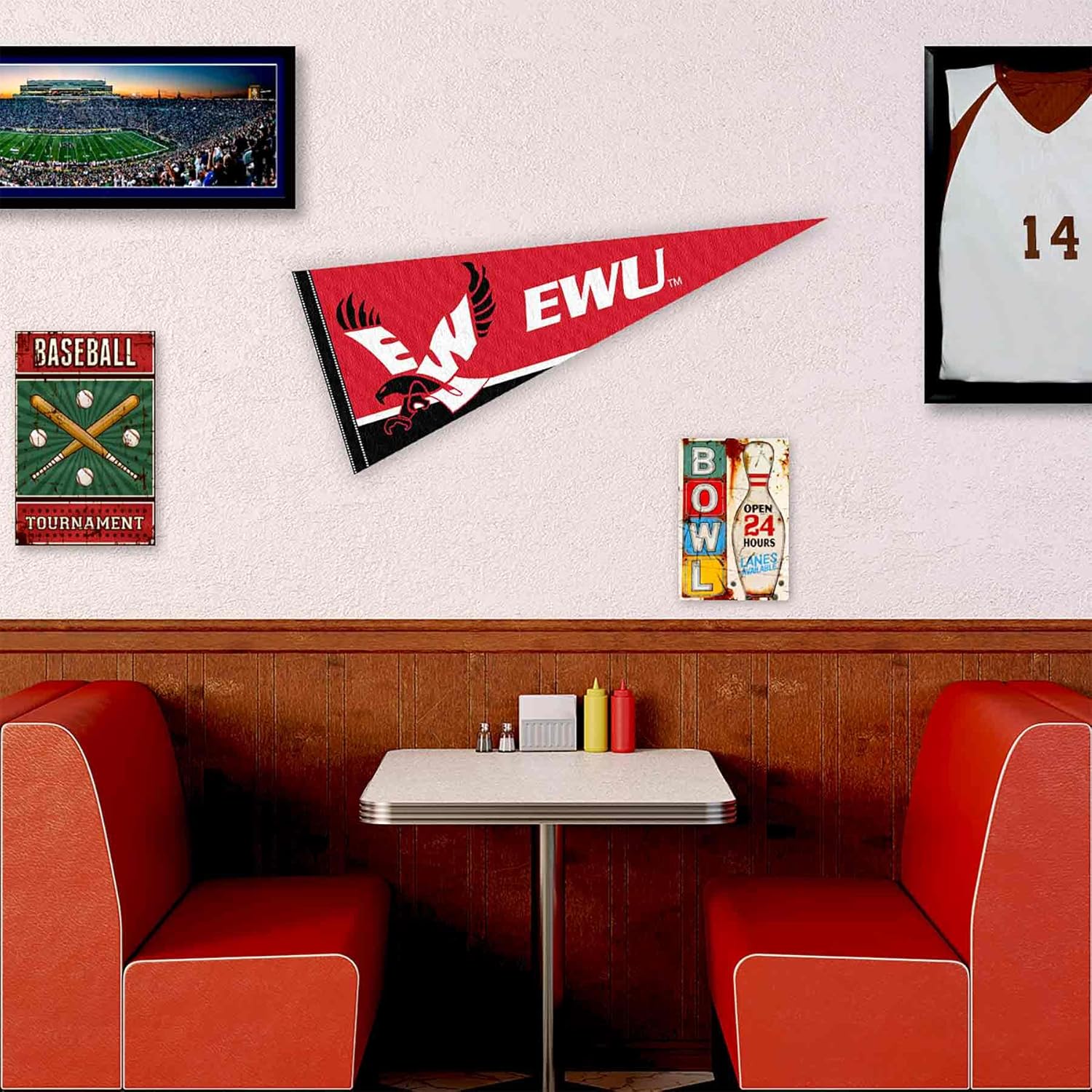 Eastern Washington Eagles EWU Logo Pennant Flag - Image 3