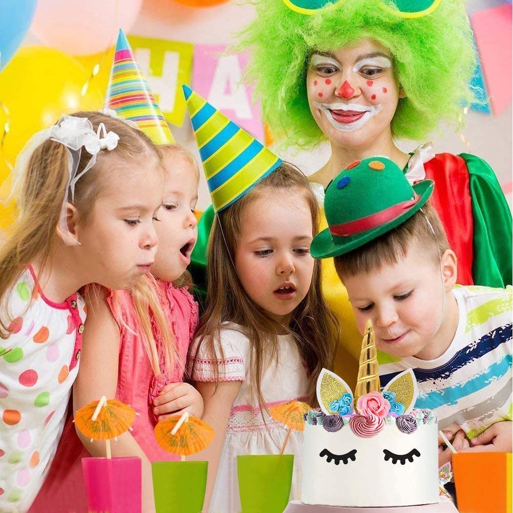 Topper Per Torta Unicorno - Corno E Orecchie Dorate Per Decorazione Compleanni - Foto 11