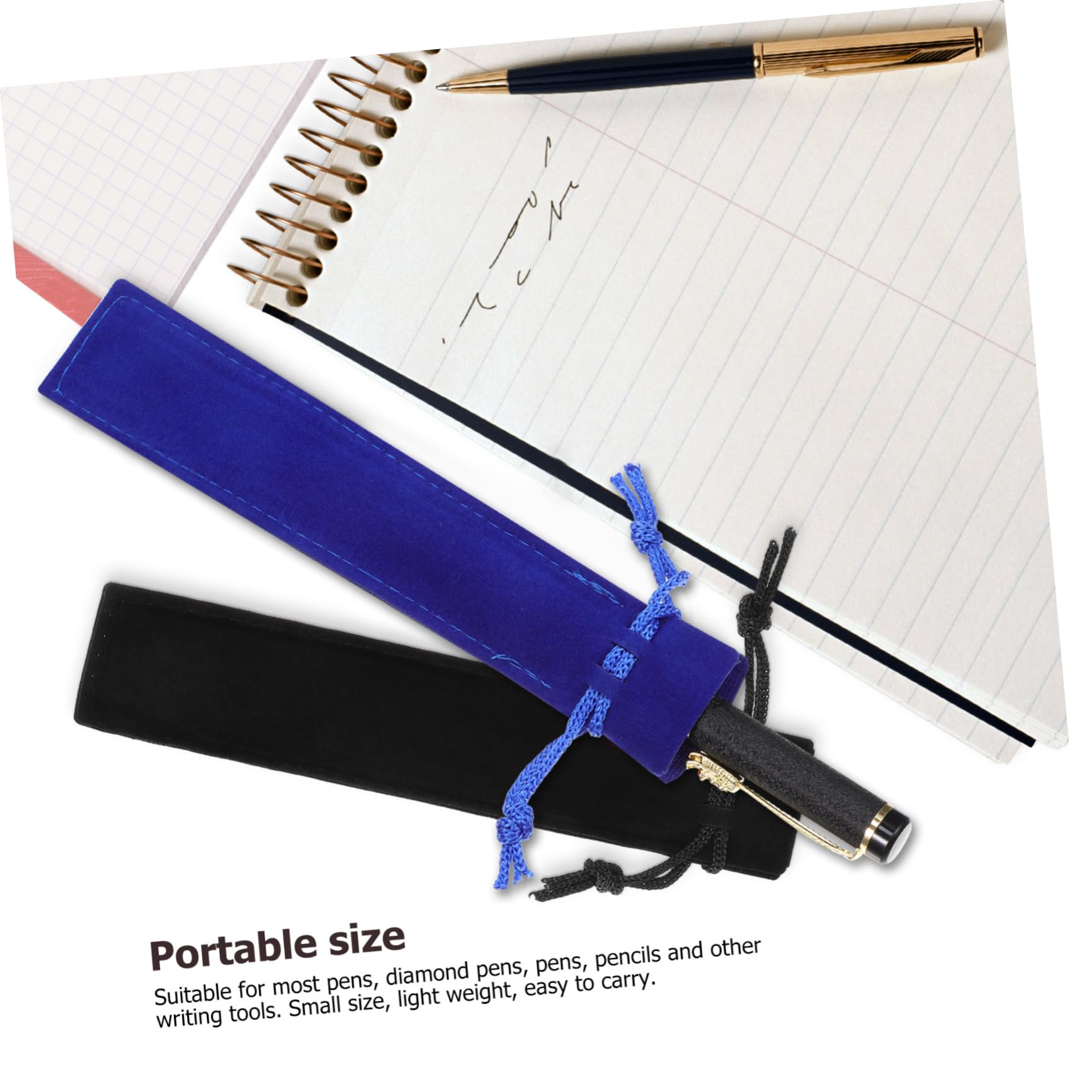 Gadpiparty 2 Set Borsa A Penna in Pile Buste Caso A Matita Maniche in Per Penne Piccolo Borsino A Penna Astuccio Estetico Disegno Blu Protettore Astucci Per Penne Flanella 50 Pezzi*2