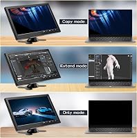 CAMECHO 10.1" Hordozható Monitor HD 1024x600 VGA HDMI USB AV Biztonsági Kamera Rendszerhez 5