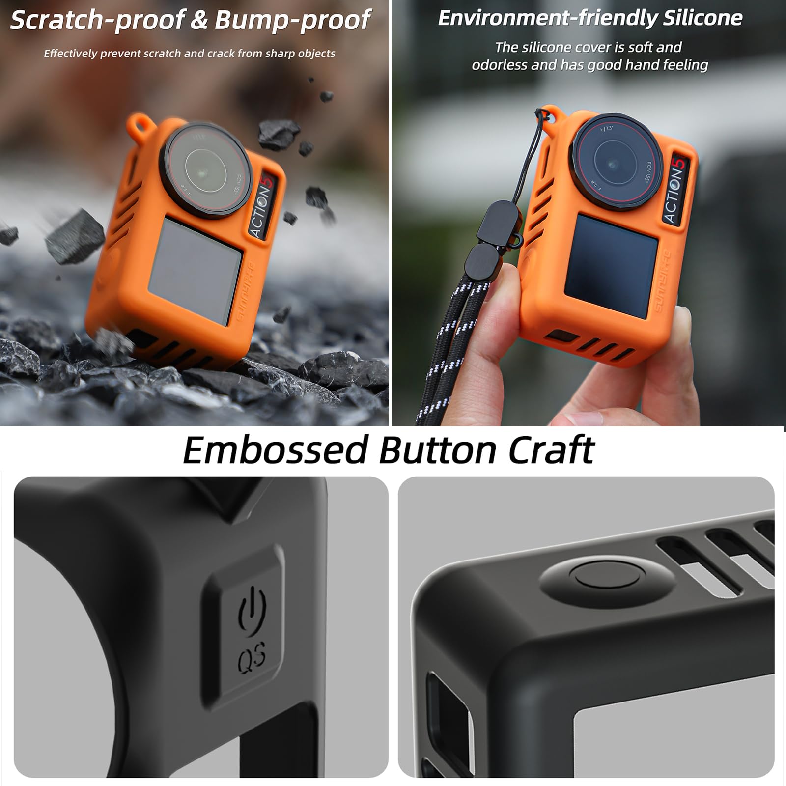 Amazon | DJI OSMO ACTION 5 pro用保護ケース シリコン保護カバー+ 