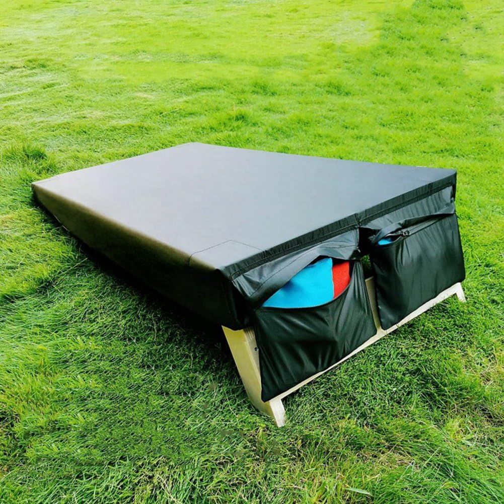 1 Housse Anti-Poussière pour Planche de Sac de Sable et Housse de Protection Solaire avec Poche Zippée en Polyester Noir pour Housse de Planche de Cornhole de Taille Standard