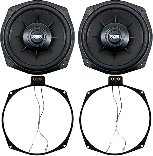 Earthquake Sound X84SWS Sistema de woofer poco profundo de 8 pulgadas subwoofers debajo del asiento con juntas, 4 ohmios (par)
