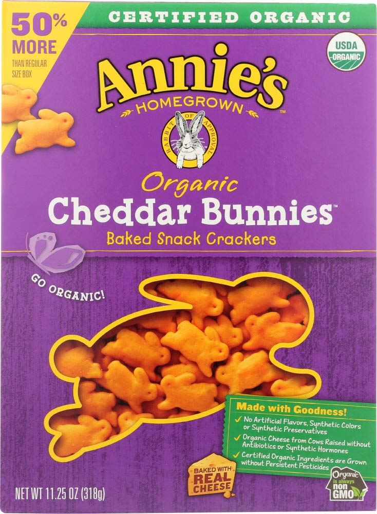 Annie's Homegrown Organic Cheddar Bunny Big Box,, 11.25 Oz (pack Of 6)