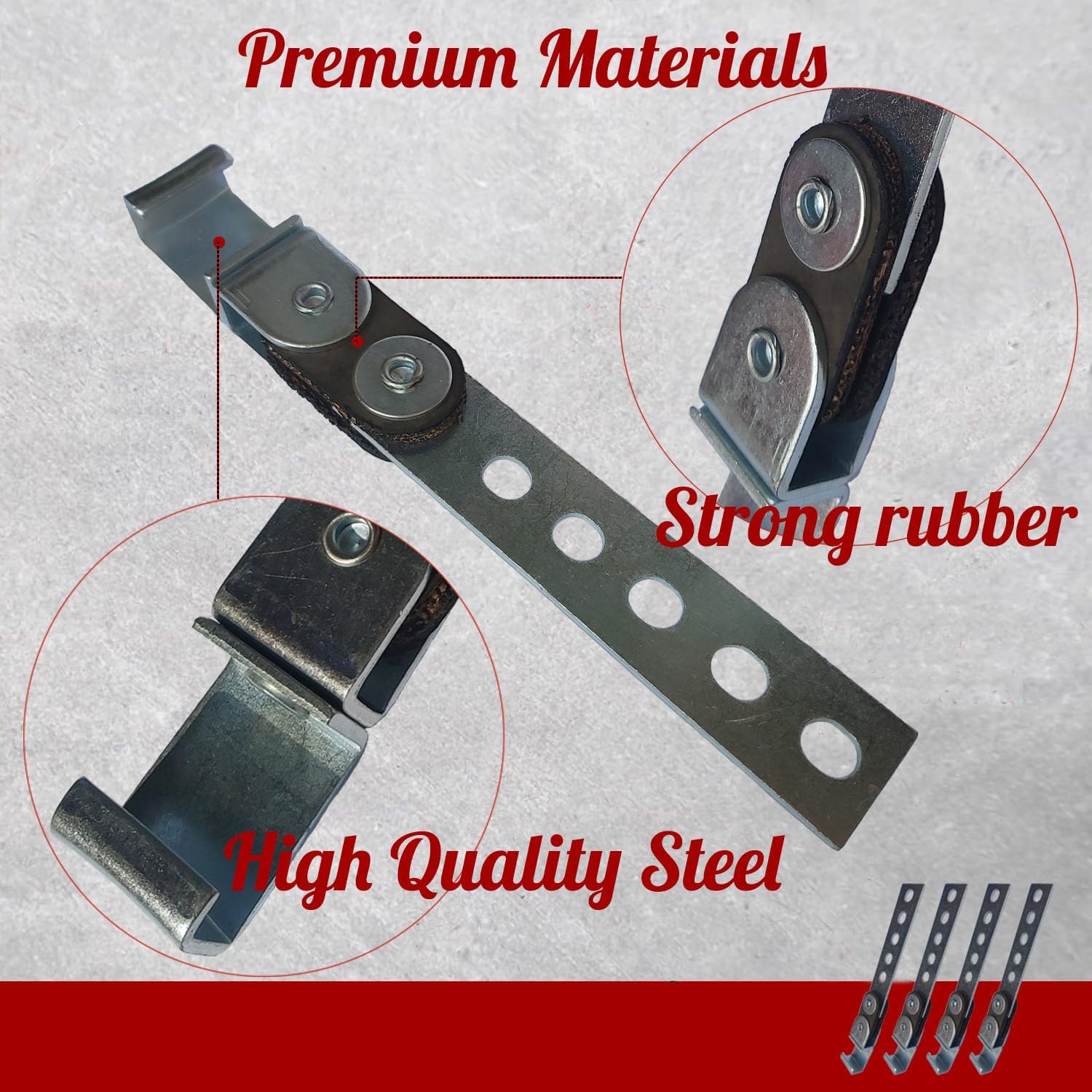 4 Pcs Swivel Style Exhaust Hanger Bracket Heavy Duty Open End Thick Muffler Hanger Universal Exhaust System Hanger (4)