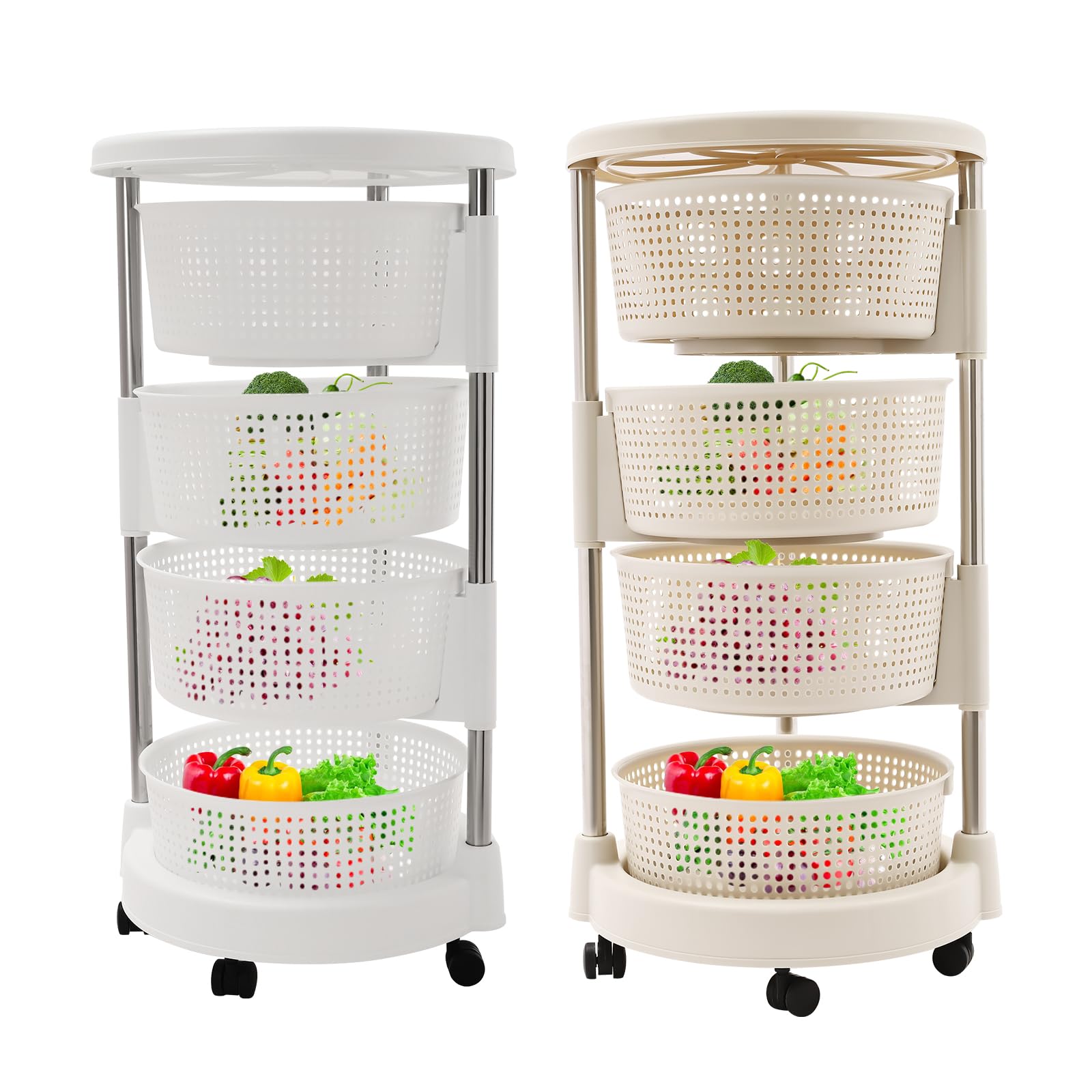 Carrito Verdulero Cesta De Frutas Y Verduras Para Cocina, Estante De  Almacenamiento Frutero 3 Pisos, image size:1600x1600