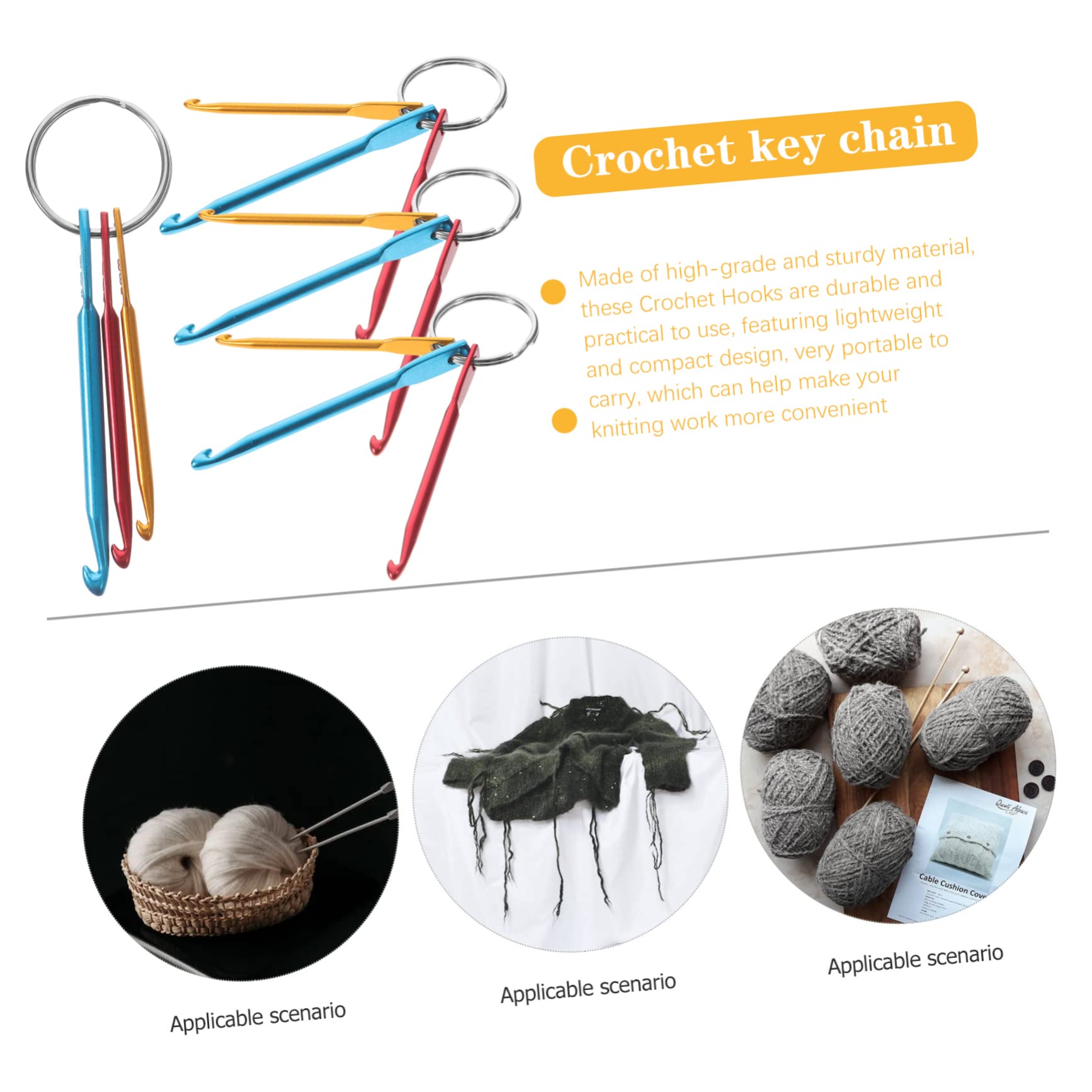 TEHAUX 20pezzi Ergonomic Crochet Hooks Strumenti Da Cucito Per Uncinetto Portatili e Leggeri Per Progetti Di Yarn Craft e Maglieria