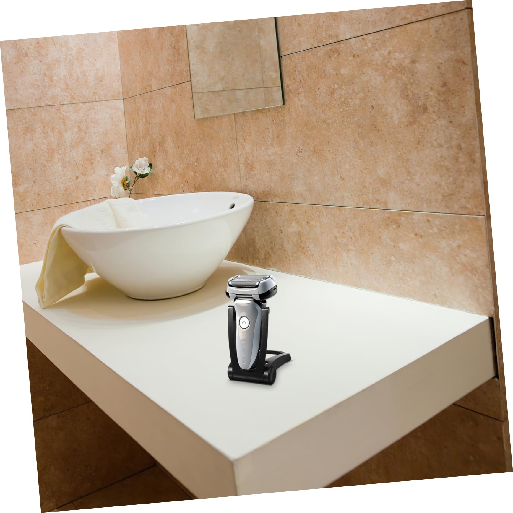4 Pezzi Rasoio Inossidabile Organizer e Stabile per Personale Casa Compatibile con Vari Rasoio Design Chic e Routine Toelettatura