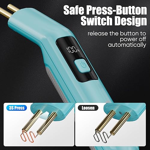 Miniatura 5 de SHALL Soldador de plástico, kit de soldadura de plástico inalámbrico con 200 grapadoras, kit de soldador de plástico recargable por USB con bolsa de