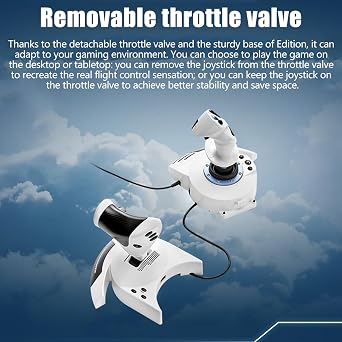 Desktop Air Combat Joystick Throttle Set USB Cable HOTAS Design