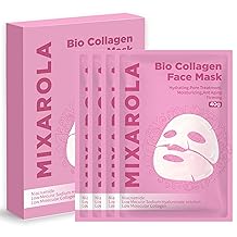 Collagen Glow Up Mask 2.0, Bio Collagen Face Mask for Firming Skin, Deep Hydration, Wrinkle & Pore Reduction4 Count Pack of 1