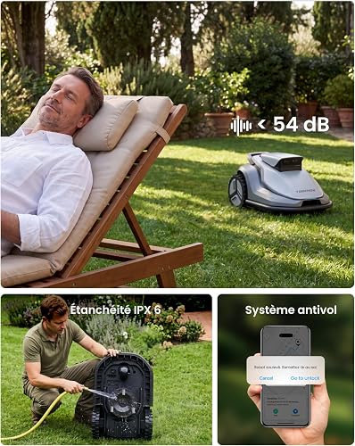 TerraMow V600 Robot Tondeuse avec Garage, Technologie Tri-AI Vision, sans Fil Périphérique ni RTK, Cartographie Automatique, jusqu'à 600㎡, Navigation Visuelle, Évitement d'Obstacles IA - 9