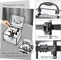 Amazon.com : FRENESSA Portable Makeup Case Clear Crown Box