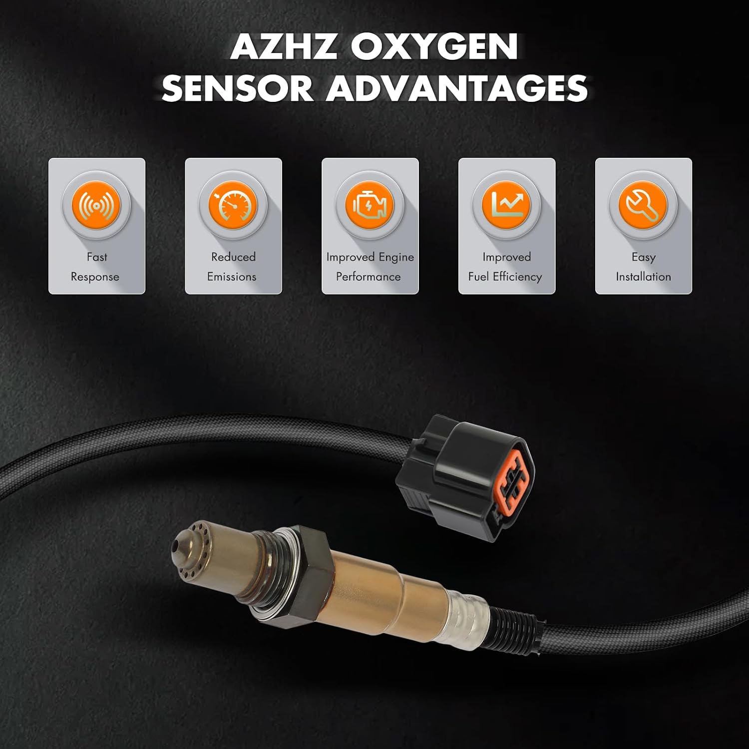 Oxygen O2 Sensor Replacement for Hyundai for Accent 2000-2011 for Hyundai for Elantra 2001-2012 AZHZ Upstream and Downstream Heated Oxygen Sensor Replace 234-4851