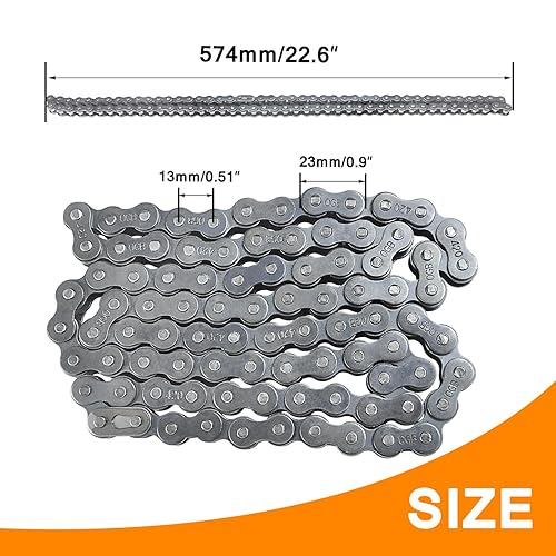 Miniatura 18 de Cadena de rodillos delantera #420 42 eslabones + eslabón maestro para 196cc 212cc 6.5hp Coleman CT200U CT200U-EX BT200X Baja Warrior Hensim Massimo