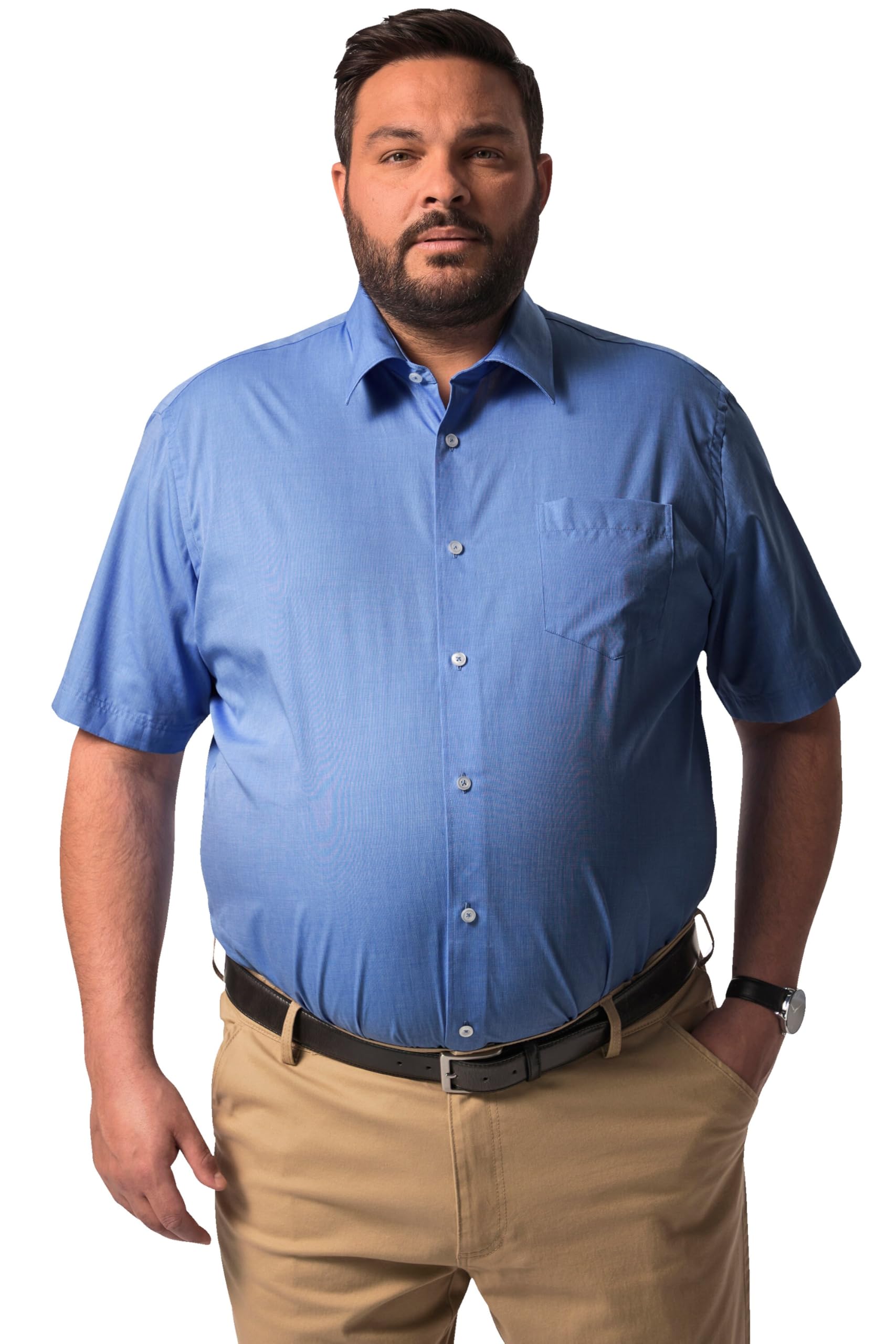 Boston Park Herren große Größen Übergrößen Menswear L-8XL Businesshemd, Halbarm, Easycare, Kentkragen, Comfort Fit 830763