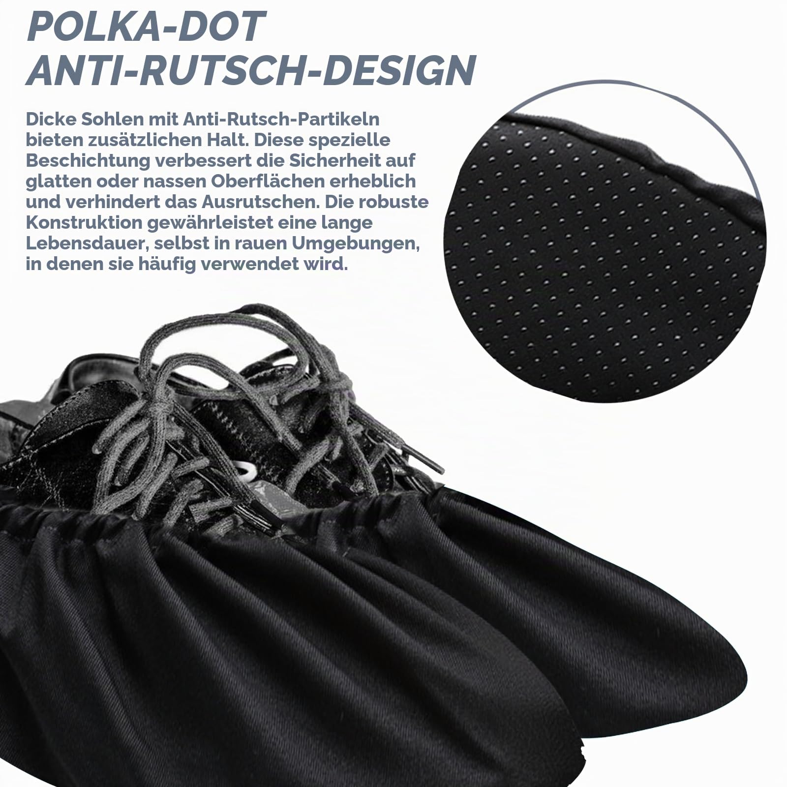 10 Paar Rutschfeste Sohle Überzieher Schuhe: Waschbar Wiederverwendbare Schuhüberzieher, Haushalt Verdickte Staubdichte Indoor Stiefelabdeckungen für Schuhe, Teppich(36-44 Meter Schwarz)