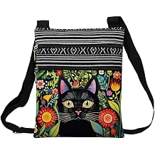 Colorful Cat Crossbody Bag for Women