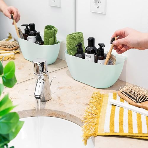 Miniatura 5 de Navaris Juego de 2 cubos de basura colgantes Basura para restos de comida y abono Pequeño cubo de basura colgante o caravana, cubo de basura