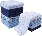 softan Baby Washcloths, 24Pack Baby Wash Cloths Extra Soft & Ultra Absorbent, Baby Towels and Washcloths Face Towel Unisex for Boys Girls Face & Body (Elephant)