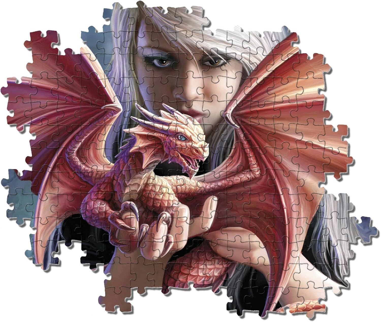 Clementoni 39640 1000pcs Anne Stokes Collection-Dragonkin 1000 Pieces, Made in Italy, Jigsaw Puzzle for Adults, Multicolor, Medium