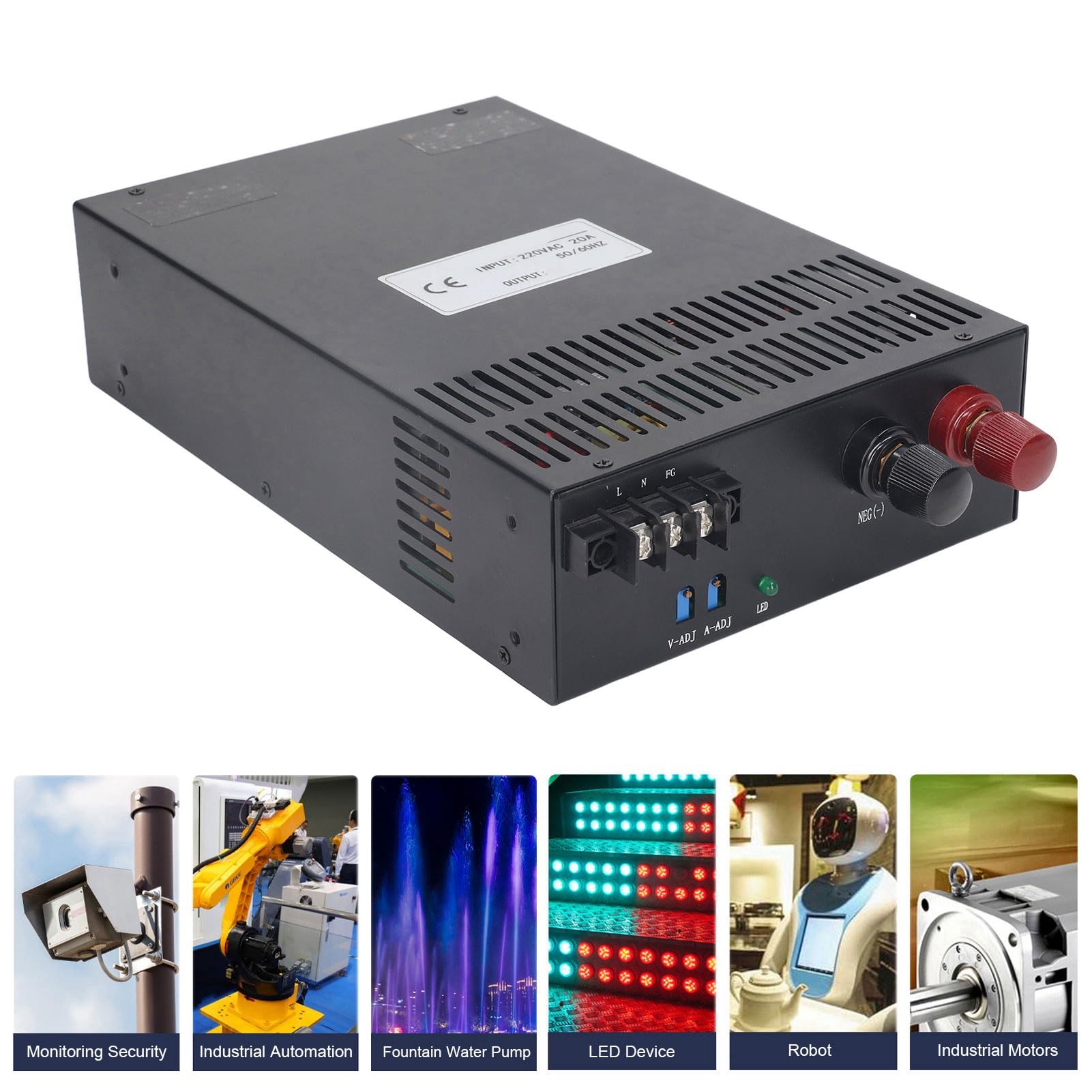 Sonew Zmienny Zasilacz Prądu Stałego 3000 W 220 V Zasilacz Wejściowy do Automatyki Przemysłowej i badań (48V)