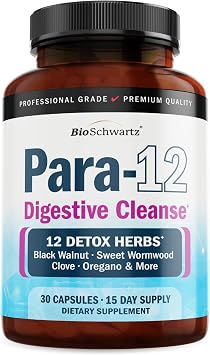 Wormwood Black Walnut Clove Digestive Cleanse Supplement, 30 capsules