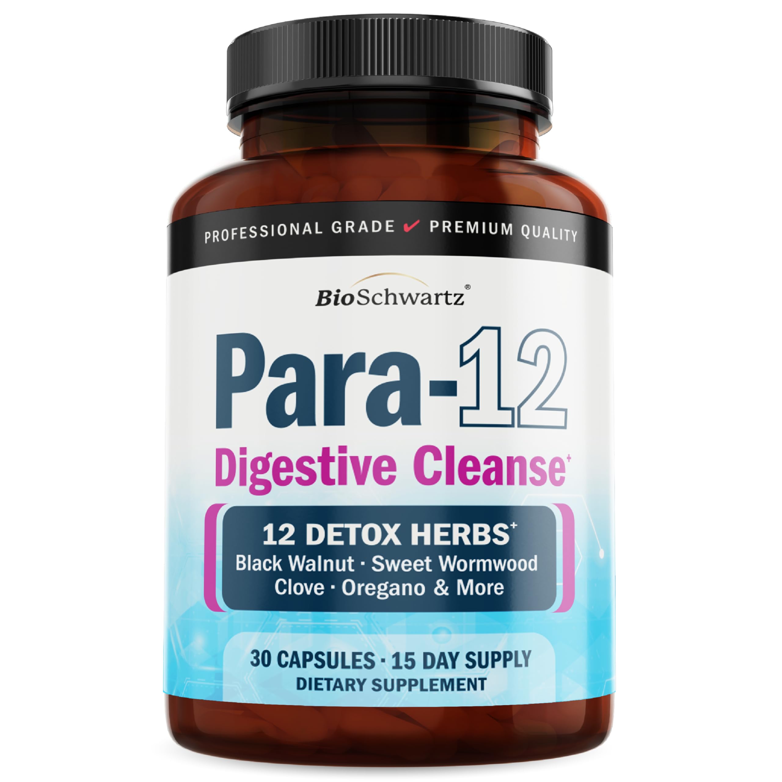 Wormwood Black Walnut Clove Digestive Cleanse Supplement, 30 capsules