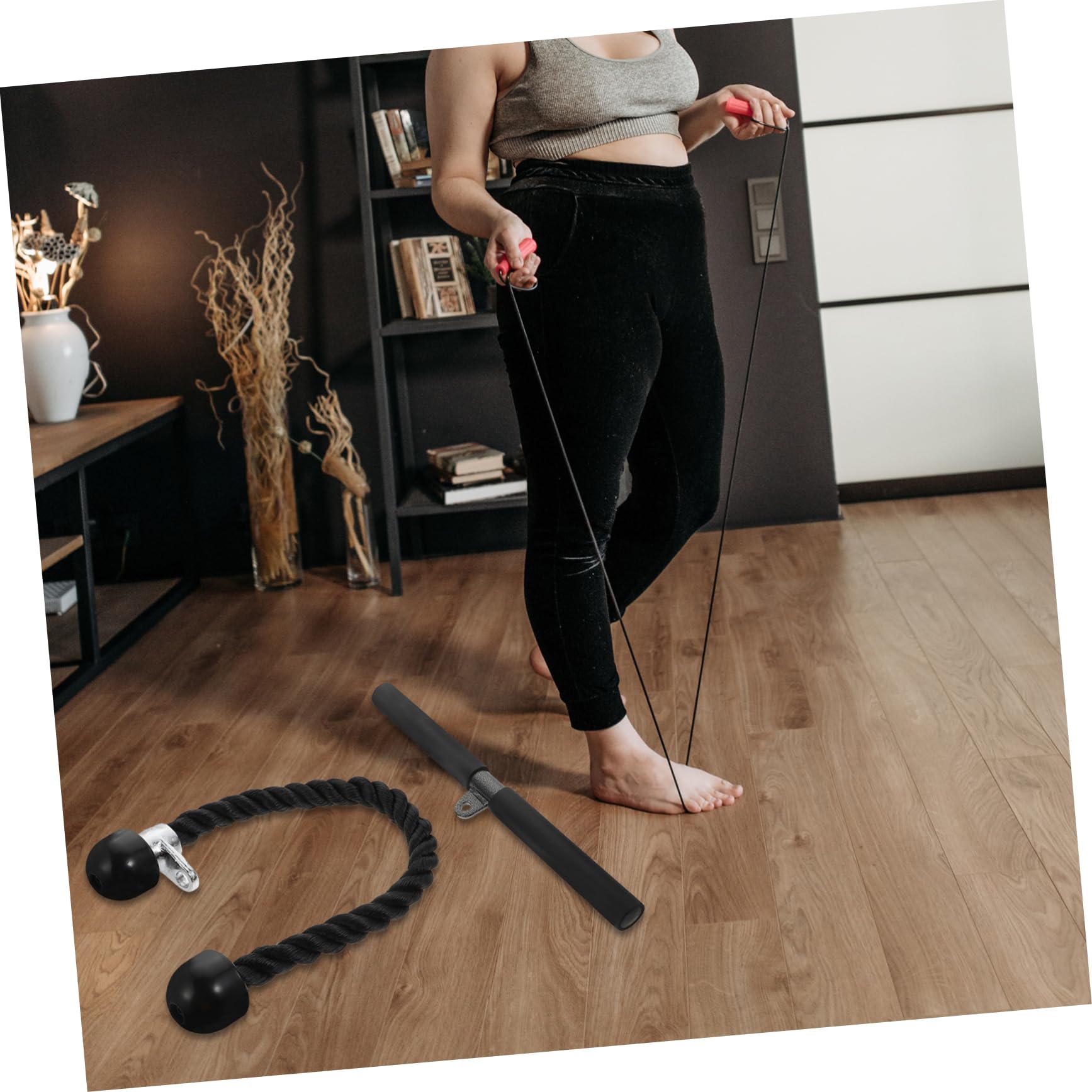 SUPVOX Dispositivo di Allenamento con Cavo per Tricipiti 2 Pezzi Corda Resistente per Bodybuilding Corda da Trazione Resistente allo Strappo