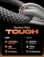 Vista 6 de LISEN Cable USB C, paquete de 5 cables USBC a USBC [0.5 pies] para iPhone 17 16e 15 Pro Max, cable de carga rápida de 60 W C a C para Galaxy Negro