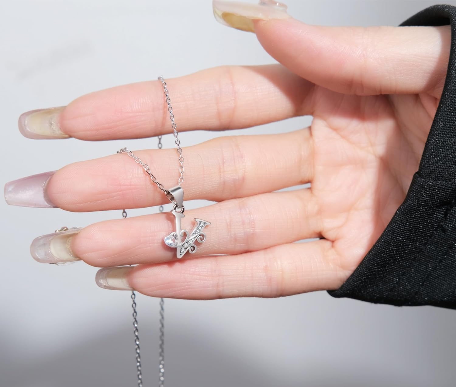 S925 Sterling Silver Initial Letter Necklaces for Women Dainty Letter Chain Necklace for Women Personalized Jewelry Gifts - Image 3