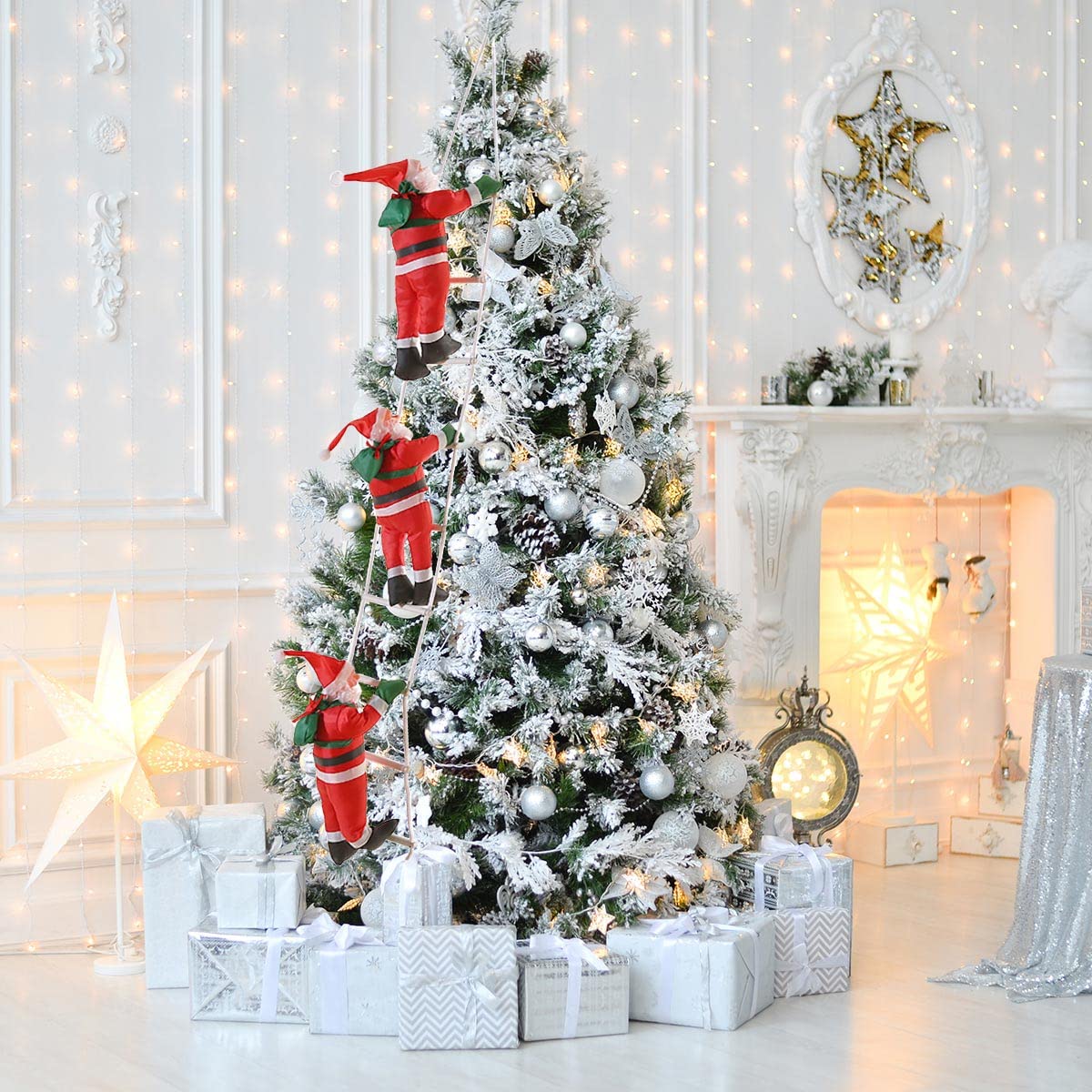Amazon.co.jp: VeroMan クリスマス 飾り はしごサンタ サンタクロース