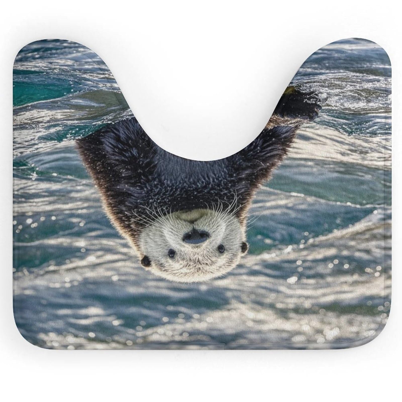 Tapis de toilette loutre de mer pour une salle de bain parentale douce et sèche