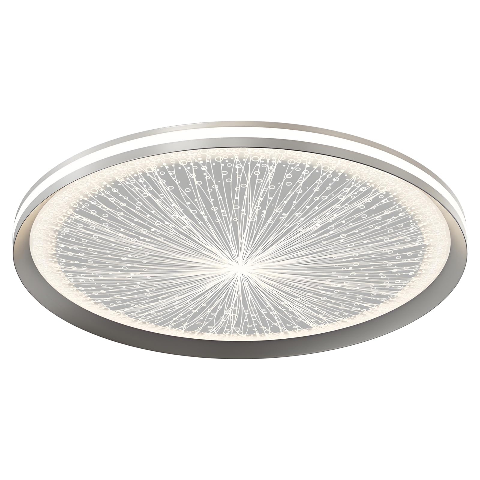 YNVIOZM Modern Gray Flush Mount Ceiling Light, Dimmable with Remote Control Round LED Low Profile Close to Ceiling Fixture for Kitchen Bedroom Bathroom Laundry Hallway Entryway Closet Living Room