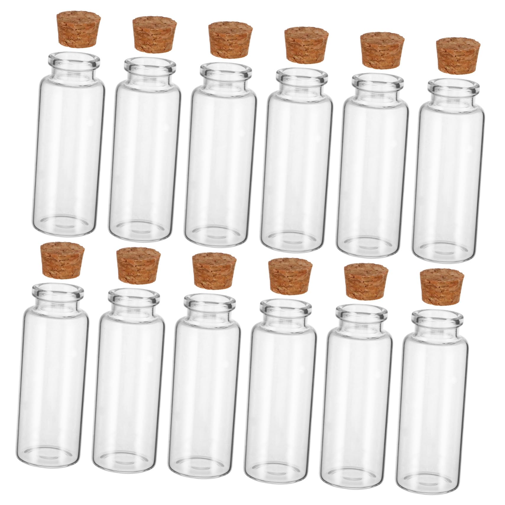 VALICLUD Kleiner Wunschglas 40ml mit Korkverschluss 50 Stück-pack 30mm Hals Glas und Kork für Büro und Wohnzimmer Dekorative Aufbewahrung