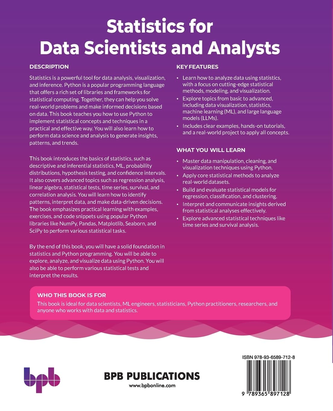 Statistics for Data Scientists and Analysts: Statistical approach to data-driven decision making using Python (English Edition)